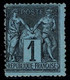 France YT N° 84 "Bleu De Prusse" Neuf (*). Signé Calves + Certificat DIIP. Belle Qualité Standard. Rare! A Saisir! - 1876-1898 Sage (Type II)