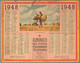 CALENDRIER GF 1948 - La Moissonneuse, Imprimeur Oberthur Rennes - Grand Format : 1941-60