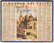 CALENDRIER GF 1949 - Place De Colmar (madame Et Le Chien), Imprimeur Oberthur Rennes - Grand Format : 1941-60