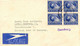 SÜDAFRIKA 1948 Silverwedding 3 P 4Block ERSTFLUG JOHANNESBURG - LONDON - HAMBURG - Airmail