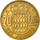 Monnaie, Monaco, Rainier III, 20 Francs, Vingt, 1950, SUP, Aluminum-Bronze - 1949-1956 Francos Antiguos