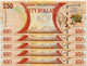 GUYANA  2016 $50 UNC FDS SET 5 BANCONOTE IN SERIE AA602837/41 - Guyana