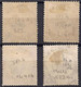 4x New Zealand 1936/42  SG #583,a,b,c  4d - Mitre Peak MLH & Used Diferent Perfs - Usados