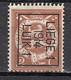 PREO 53 Op Nr 109 LIEGE 1 1914 LUIK 1  - Positie B (zie Opm) - Typo Precancels 1912-14 (Lion)