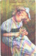 Arno Von Riesen:Girl Looking Sandwich With Magnifying Glass, Pre 1940 - Riesen, Arno Von