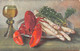 P21-TBB-401 : CARTE ILLUSTREE PAR BILLING. NATURE MORTE. ASPERGES. HOMARD - Billing, M.