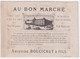 Chromo Dorée 1880 Appel Au Bon Marché Paris Fille Manteau Essayage Domestique Modiste Couturière Mode Fourrure 45-50 - Au Bon Marché