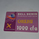 BENIN-(BJ-ORE-REF-0001A1)-dark Pink-(24)-(1000fcfa)-(0105-578-365-4301)-used Card+1card Prepiad Free - Bénin