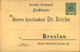 1885/1905 (ca.), Ganzsachenkarten Mit Privatem Zudruck "Dr. Reche, Breslau" - Sonstige & Ohne Zuordnung
