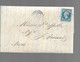 LETTRE CLASSIQUE  AFFRANCHIE AVEC BLEU     SCANS RECTO ET VERSO - 1849-1876: Période Classique