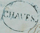 PORTUGAL "CHAVES" Blauer Ovalstpl. U. Taxe "40" A. Pra.-Altbrief N. PORTO, 1845 - ...-1853 Préphilatélie