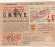 GREVE DE SAUMUR 1953 + VIGNETTES SUR LETTRE - Documents