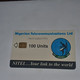 NIGERIA-(NG-NIT-0033A)-earth Station 100-(8)-(100units)-(1NAIFIA05257570-big Number)-used Card+1card Prepiad Free - Nigeria