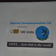 NIGERIA-(NG-NIT-0034)-earth Station 100-(10)-(100units)-(ECAS01093720)-used Card+1card Prepiad Free - Nigeria