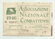 ASSOCIAZIONE NAZIONALE COMBATTENTI ANNO 1946  - FED. GENOVA - CM. 10,8X7,5 - Historical Documents