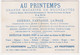 Jolie Chromo Dorée Au Printemps Paris 1890 Testu & Massin Mal De Dents Arracheur Dentiste Dent Longue-vue Tooth 47-51 - Sonstige & Ohne Zuordnung