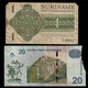 SURINAME BANKNOTE - 2 USED NOTES (NT#03) - Surinam