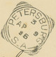 SOUTH AUSTRALIA 1895 QV One Penny Postal Stationery Pc Squared Circle PETERSBURG - Covers & Documents