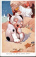 ! Künstlerkarte Ansichtskarte Bonzo, Dog, Valentines - Chiens
