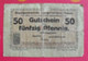 Allemagne. 50 Fünfzig Pfennig. Stadtgemeinde Langenschwalbach. J.P Himmer Augsburg - A Identificar