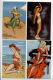 SET OF 10 POSTCARDS - PIN UP LADIES, TENNIS, GOLF, MUSIC, PIANO ECT. - Pin-Ups