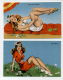 SET OF 10 POSTCARDS - PIN UP LADIES, TENNIS, GOLF, MUSIC, PIANO ECT. - Pin-Ups