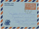 INDIA 1974, 85 P Airplane - Rare Hippo Aerogramm To USA - Airmail