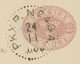 SCHWEDEN 1883 Sex Öre Blasslila GA-Postkarte-Antwortteil N. Fränacfors Bahnpost - 1872-1891 Ringtyp