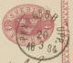 SWEDEN RAILWAY TPO 1884, Sex Öre Dark Purple Postcard TPO "PKXP. Nr. 8B. UPP." - 1872-1891 Ringtyp