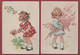 Lungers Hausen - 2 Cartes PETITES FILLES ET FLEURS - R/V - Hausen, Lungers