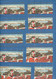 Denmark 10 Full Christmas Sheet 1993. Kalundborg Museum.Santa,Animals,Cat,Dog,Horse. Mnh. - Feuilles Complètes Et Multiples