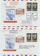 SAARLAND 1955 Zuleitungen Zum LH-Erstflug HAMBURG-DÜSSELDORF/FRANKFURT-NEW YORK - Luftpost