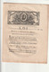 ***  ASSIGNAT *** Assignats  De Dix Sous Par 4 + Loi Relative à La Fabrication Des Assignats EXCELLENT état - ...-1889 Circulated During XIXth