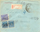 URUGUAY 1919 5 C. (2 X) And 8 C. Artigas On Very Fine R-cover To Frankfort RR!! - Uruguay