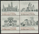 USA 1980 American Architectur U/M Se-tenant-4-blk VARIETIES MISSING COLOUR - Errors, Freaks & Oddities (EFOs)