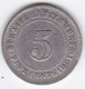 Straits Settlements 5 Cents 1901 Victoria , En Argent , KM# 10 - Malasia