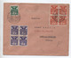 1921 - ENVELOPPE RECOMMANDEE De MARIANSKE LAZNE MARIENBAD Pour LONS LE SAUNIER (JURA) Avec 5 BLOC X5 - Covers & Documents