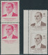 TÜRKEI 1961/2 Atatürk, Postfr. ABARTEN: 10 K. Karminlila Senkrechtes Kab.-Paar - Unused Stamps