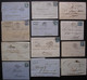 Lot De 12 Lettres De Bordeaux Entre 1807 Et 1877, Marques Postales, Cachets, Voir Photos ! - Collections