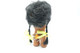 Vintage DOLL : African Black Brown Doll - 21cm - Made In Hong Kong - Original - 1960 - Curly Hair - Rubber - Plastic - Action Man
