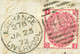 GB 1872 QV 3D Rose Pl.7 (QI) + Pl.8 (HF) VFU Pieces "EXCHANGE / LIVERPOOL / 466" - Gebruikt