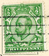 GB 1913 George V Downey Head Type IIB 1/2 D On Pc MAJOR VARIETY BROKEN FRAMELINE - Variedades, Errores & Curiosidades