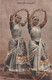 India Postcard Tread Ceremony - Tanjore Dancing Girls - Hindu Beauty - India