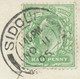 GB EVII POSTMARK-ERROR WRONG VILLAGE NAME „SIDOUP“ Instead Of „SIDCUP“ (LONDON) - Storia Postale