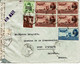 1953- Lettre Du Caire Pour La France - Bande De Censure Et Contrôle - Poste Aérienne - Tp N° 59 + 63 + 329 + 311 - Briefe U. Dokumente