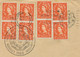 GB SPECIAL EVENT POSTMARKS LONDON INTERNATIONAL STAMP EXHIBITION 1960 With QEII 1/2 D (8x) All With Napthadag, Front Cvr - Storia Postale