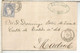 LINARES JAEN A MADRID 1870 AL DORSO LLEGADA EN ROJO Y MAT ARAÑA COMO LLEGADA - Storia Postale