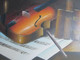 Delcampe - SUPERBE GRAND TABLEAU MUSIQUE VIOLON BOUGIE LIVRES Dimension : 68 X 78 Cm Env Toile : 58 X 49 Cm - Tempere