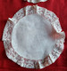 2 CENTRINI Rotondi  Lino , Bordo Pizzo Valencienne Diam.cm. 20 E 21,5 - VINTAGE - Napperons