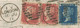 GB 1871 QV DIFFERENT PLATES 1 D Red Pl.129 (TN) And Pl.131 (ID), 2 D Pl.13 (TF) - Storia Postale